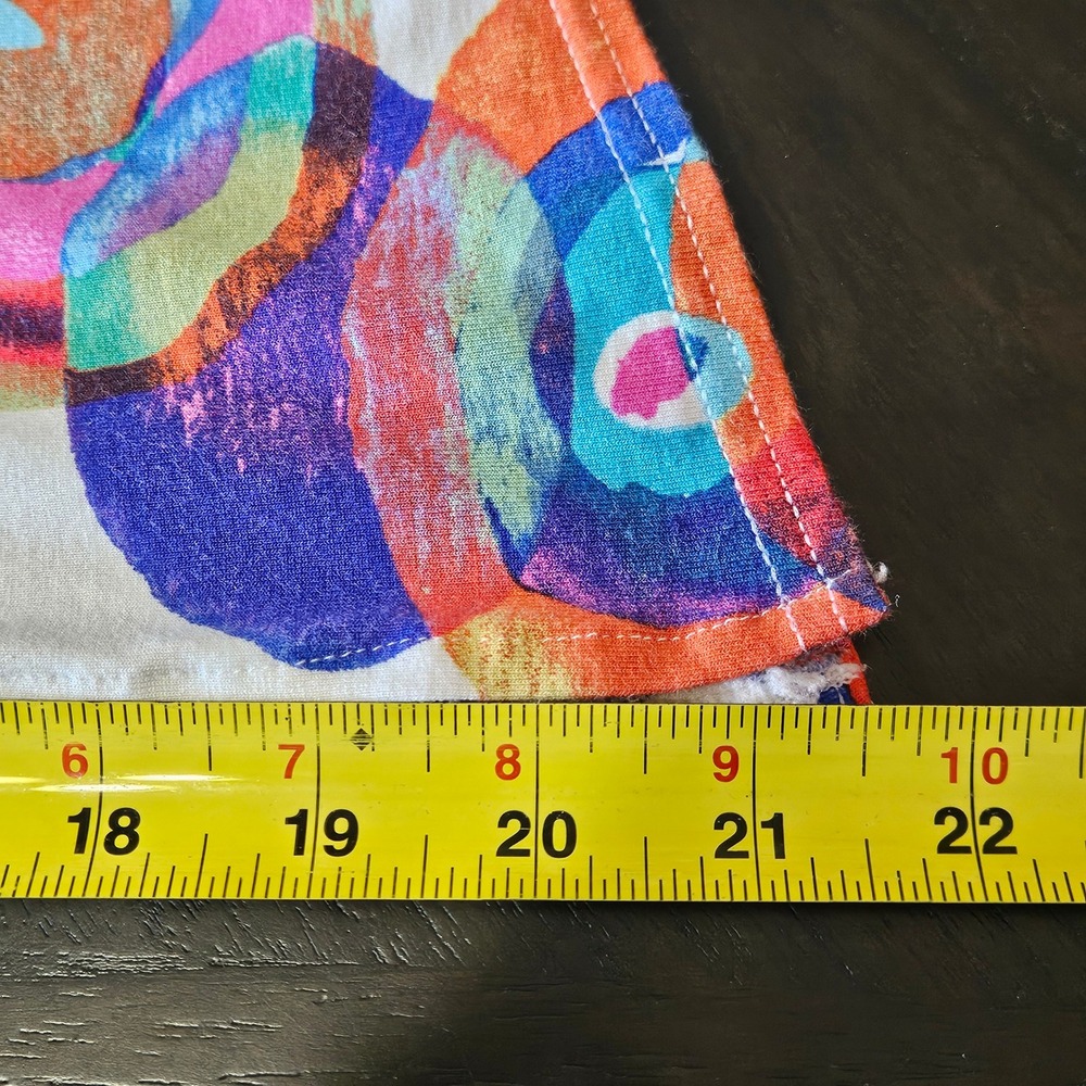 Peck & Peck Abstract Colorful Print Vibrant Artsy Multicolor Shirt Boho Chic S - Picture 8 of 8